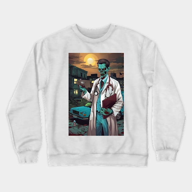 Zombie doctor Crewneck Sweatshirt by Spaceboyishere